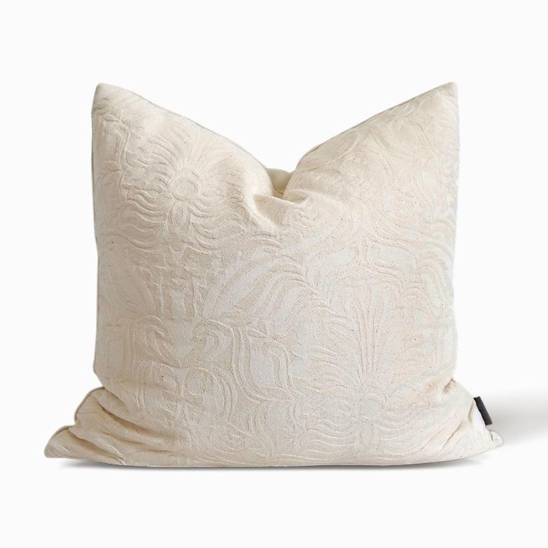 Cotton Linen Flower Patterned Pillow Cushion Cover for Sofa Living Room Bed - dazuma