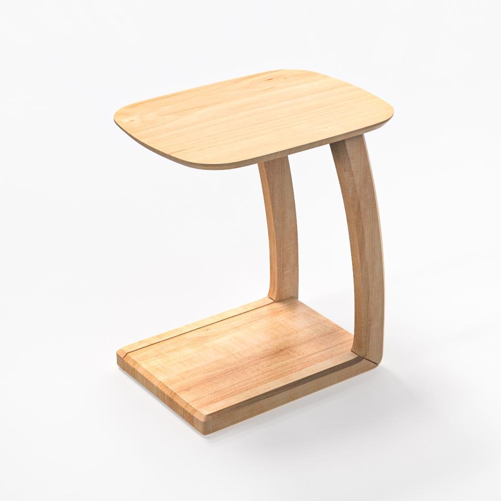 C Shaped Scandinavian Side Table Bedside Table for Living Room Bedroom - dazuma
