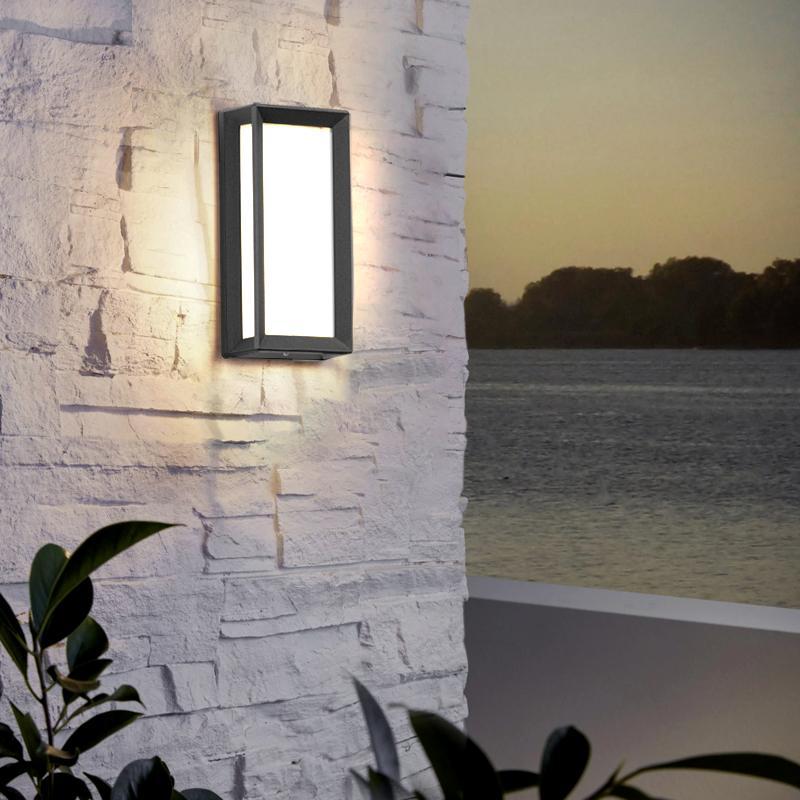 Box Shape Aluminum Outdoor Lighting Garden Wall Light Lamp - dazuma