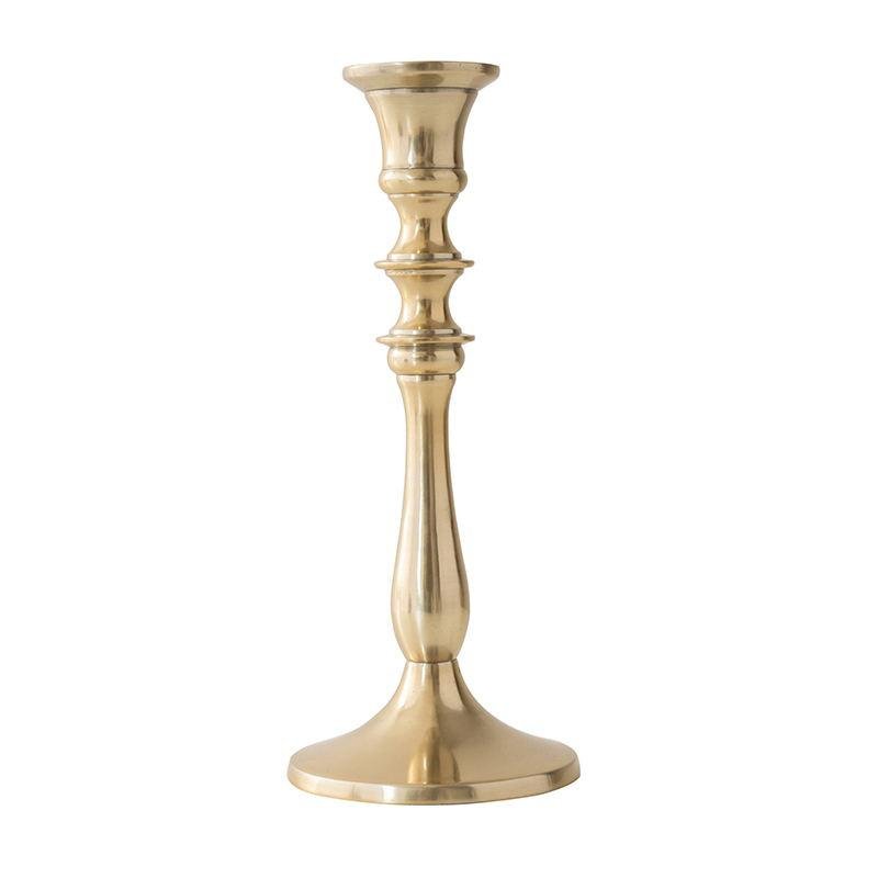 Bamboo Shape Metal Gold Candle Holder