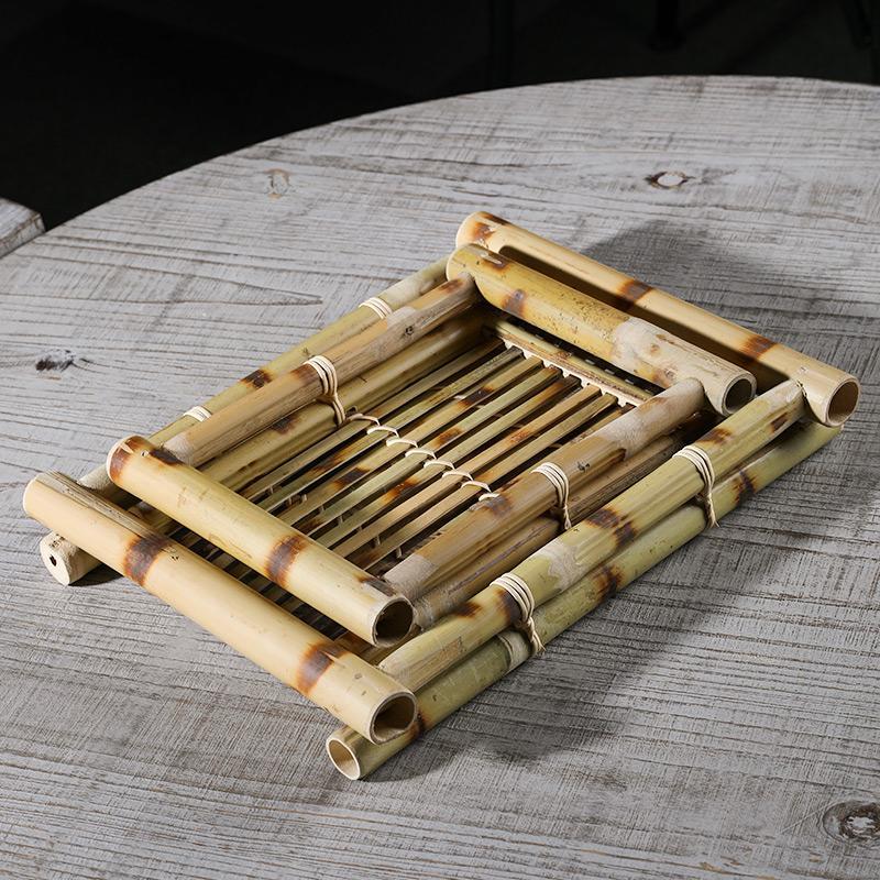 Farmhouse Bamboo Serving Tray Serving Board - dazuma