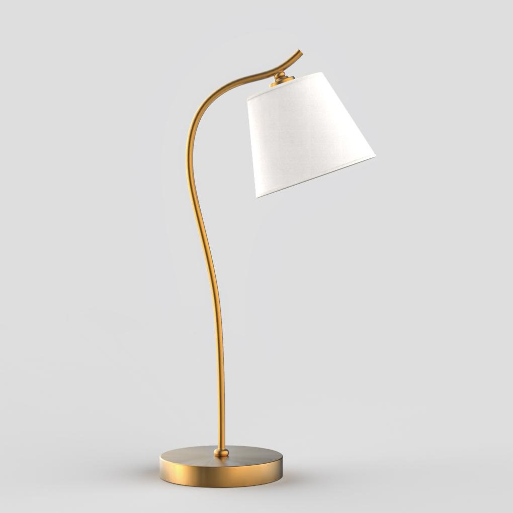 Vintage Copper Table Lamp Linen Desktop Light Bedside Lighting for Living Room Bedroom - dazuma
