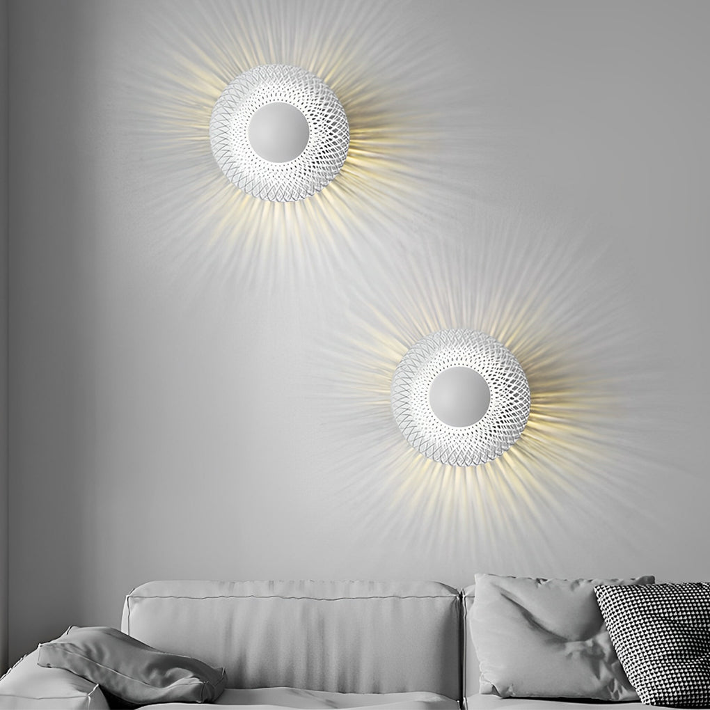 Artistic Creative Circular Nest Grid LED Modern Wall Sconce Lighting - Dazuma