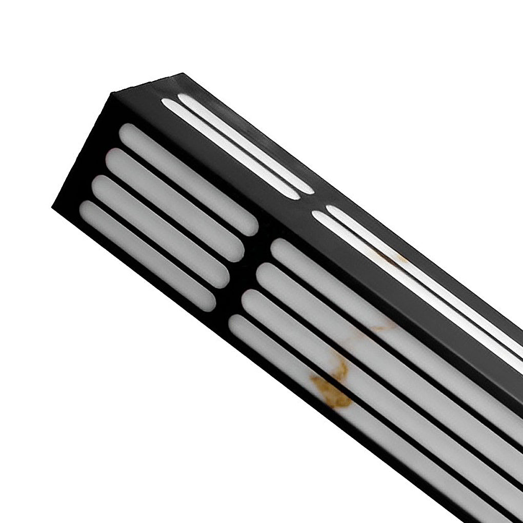 Long Strip Rectangular Waterproof LED Black Modern Outdoor Wall Lamp