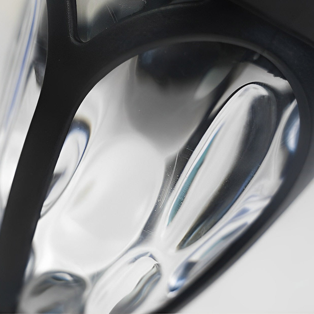 2PCS Intelligent Solar LED Lawn Lamps with Black Opaque Glass Lampshade