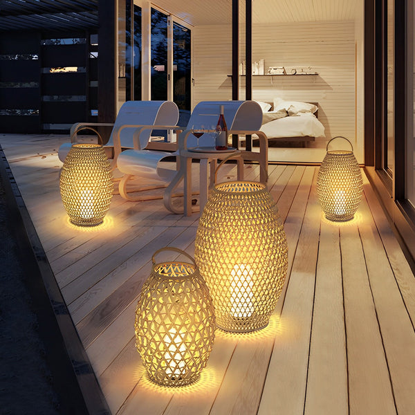 Portable Lanterns Shape Waterproof LED Modern Lawn Lights 