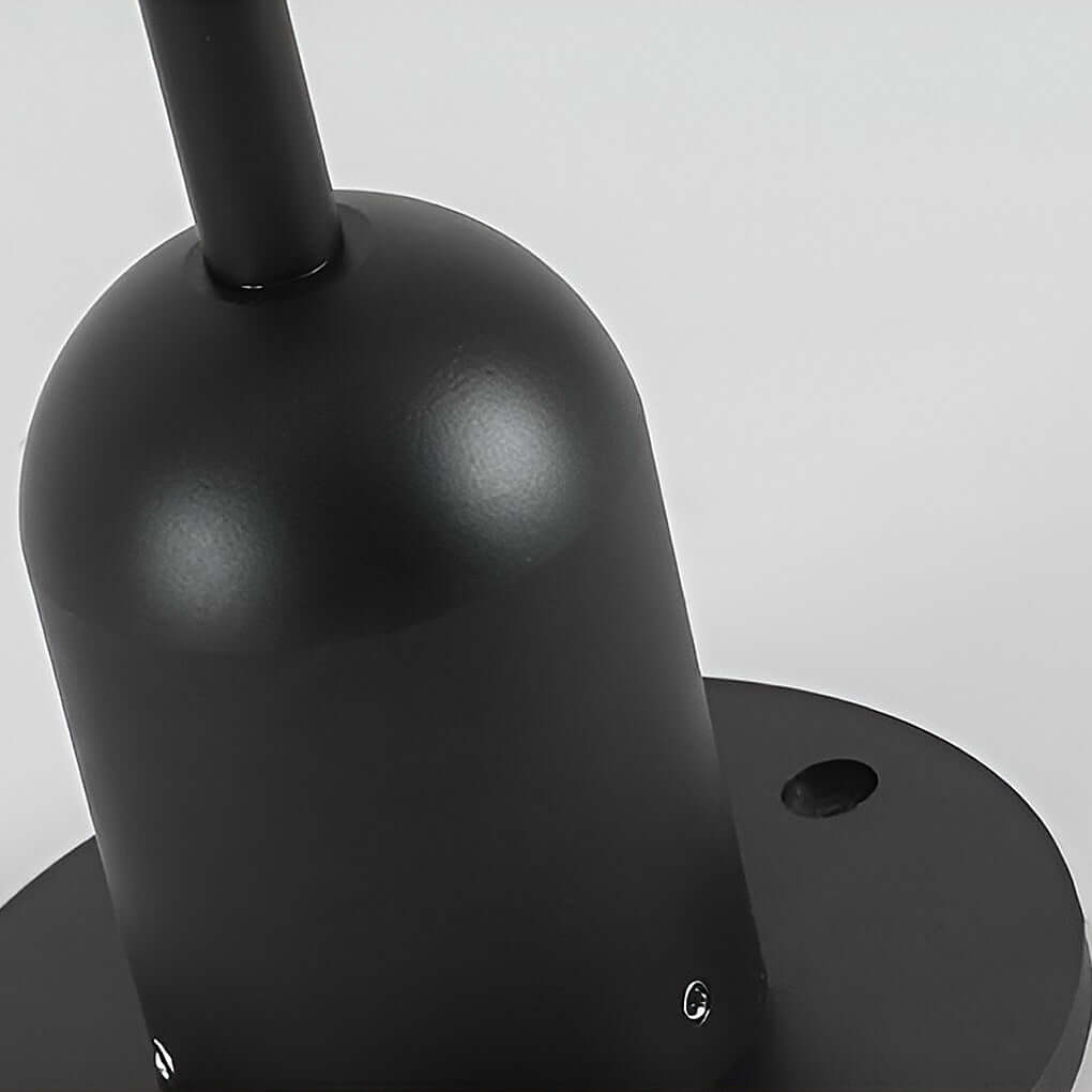 Sleek Black Oval Ring LED Solar Lights Modern Outdoor Minimalist Design