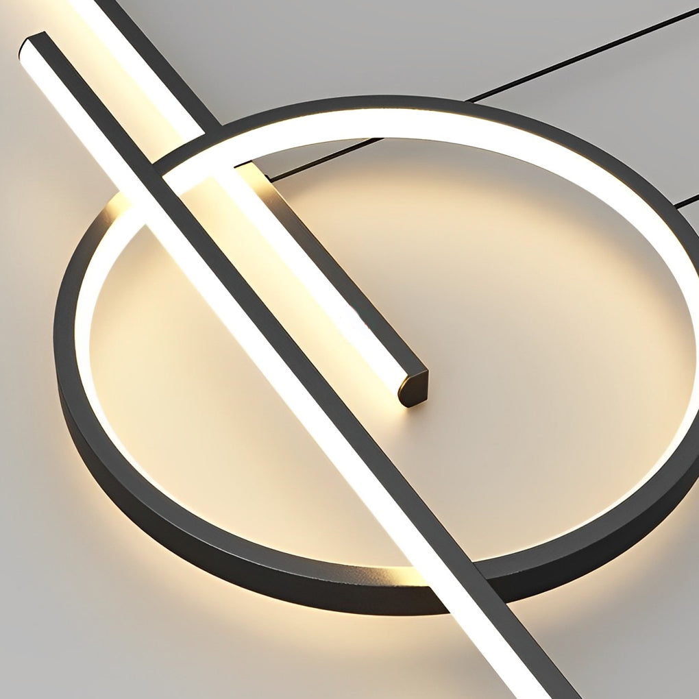 [Open-Box]Circles Three Step Dimming Stepless Dimmable Chandeliers with LED Strip