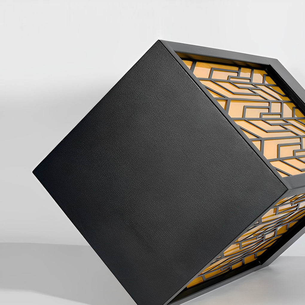 Vintage Waterproof LED Lawn Light Patterned Lampshade, Outdoor Landscape Bollard Lights