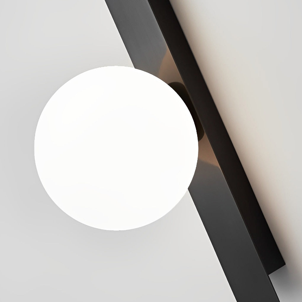 Black/Gold LED Linear Lights Three Step Dimming Wall Lamp with Adjustable Spotlight