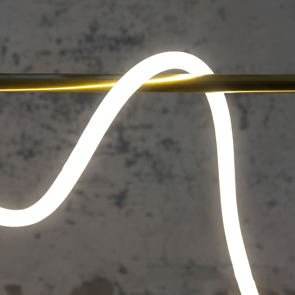 Creative DIY LED Strip Electroplated Metal Modern Chandelier Pendant Light