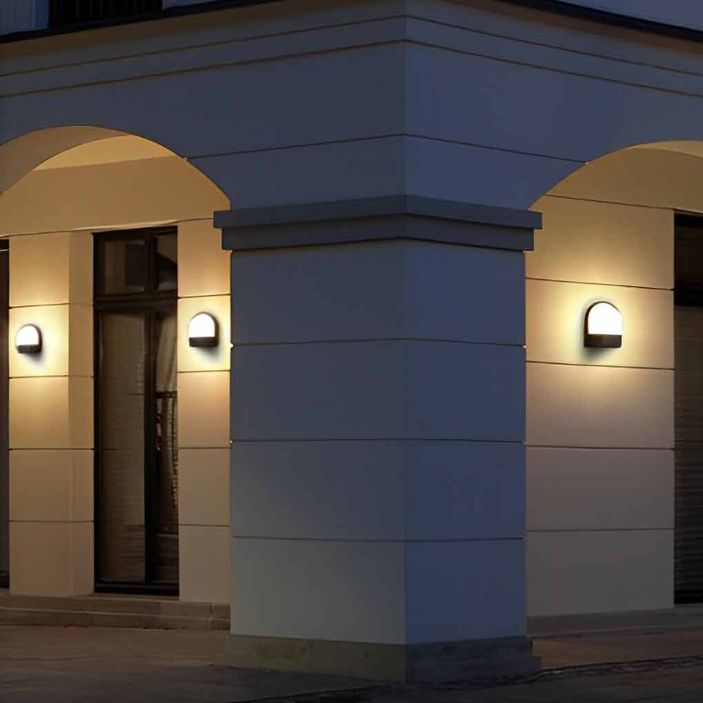 Minimalist Waterproof LED Dark Gray Modern Outdoor Wall Lamp Exterior Lights