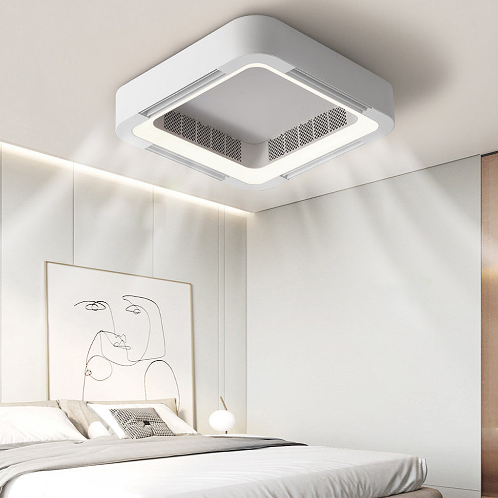 Modern Bladeless Ceiling Fans Lights Inverter Ceiling Fan with Chandelier LED - Dazuma