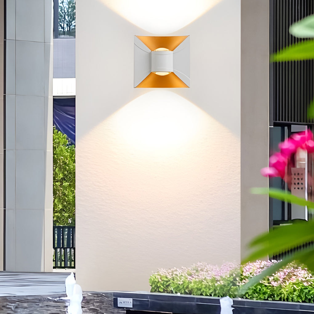 Square Up and Down Lights 6W LED Waterproof Modern Outdoor Sconces