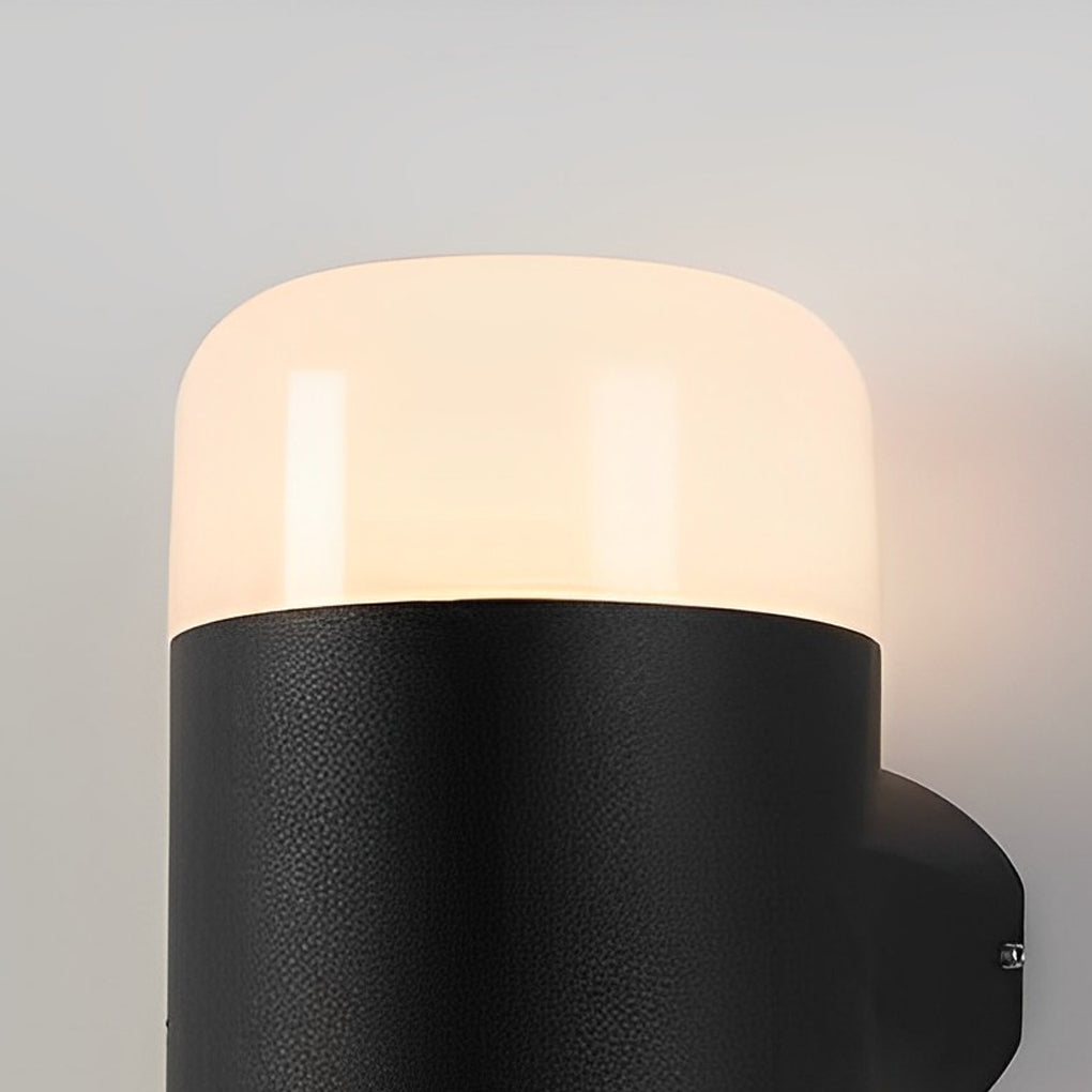 Round Up and Down Light LED Waterproof Black Modern Outdoor Wall Lamp