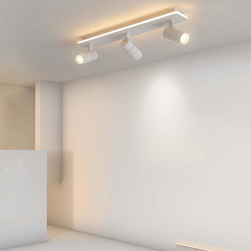 Minimalist Long Rectangular 2/3/4 Light LED Flush Mount Adjustable Spotlight