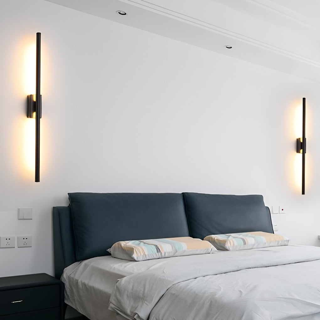 Electroplated Metal Linear LED Modern Wall Sconce Lighting Wall Lamp