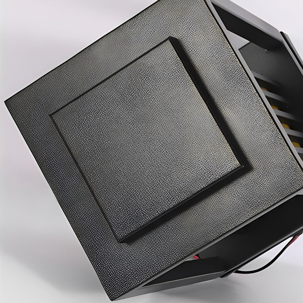 Modern Black LED Cage Pathway Lawn Lights