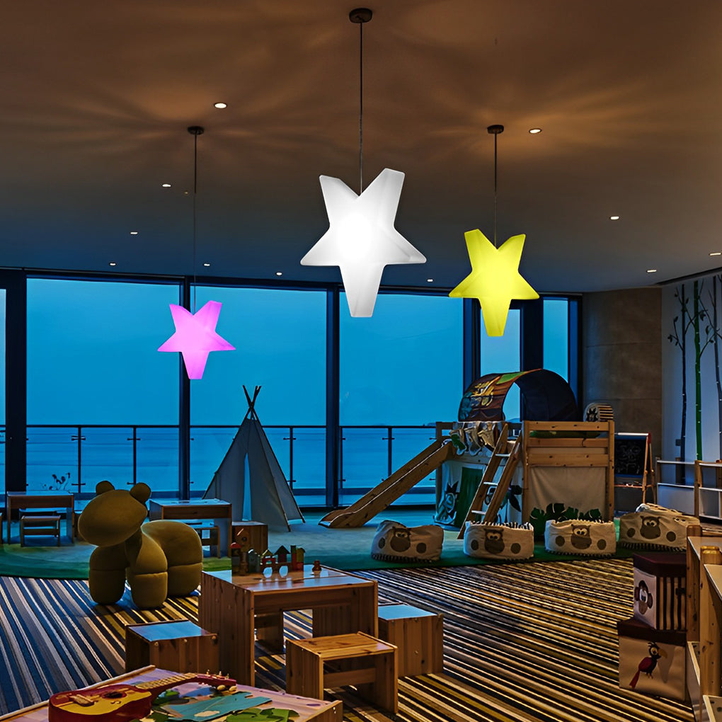 Colorful LED Stars USB Rechargeable 12V Modern Christmas Ornament Lights