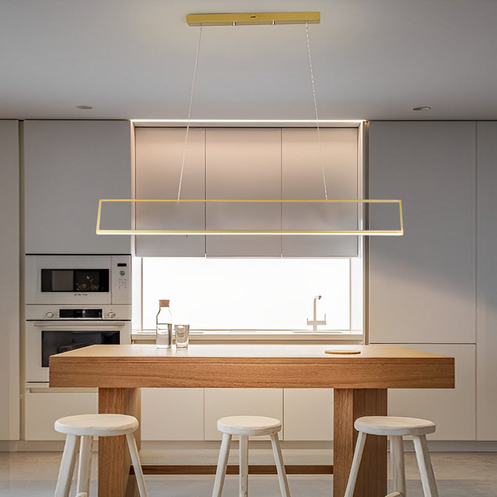 Creative Rectangular Frame LED Modern Chandelier Hanging Ceiling Lamp - Dazuma