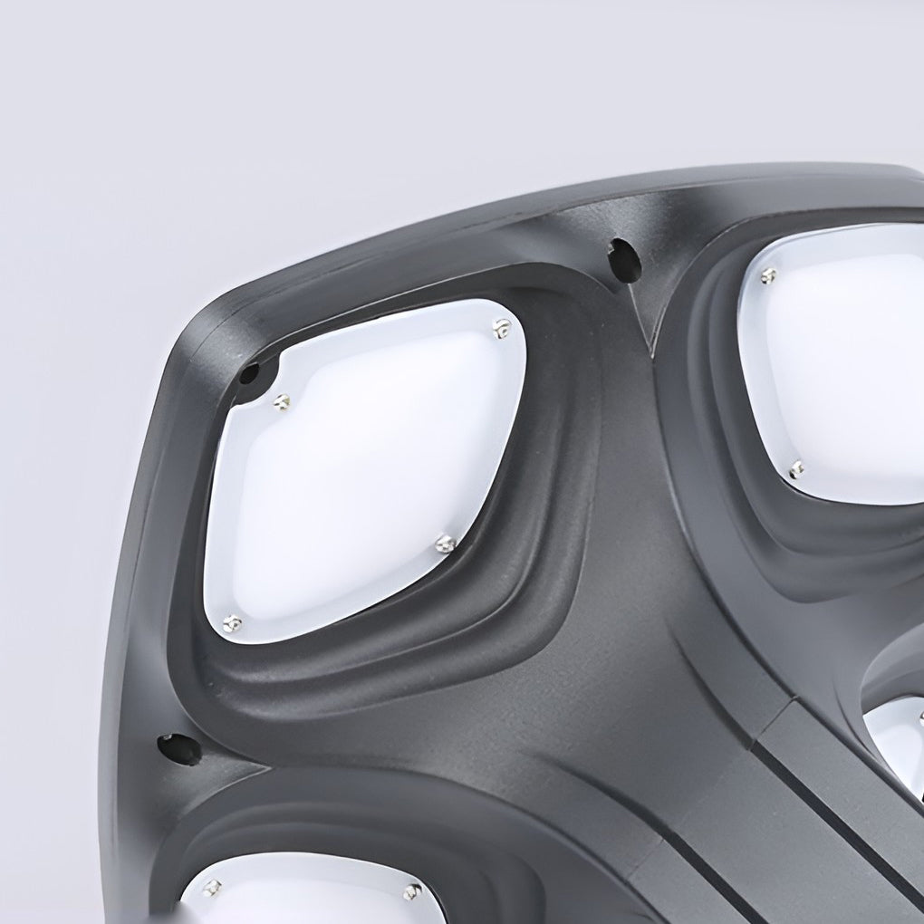 4-Light Square Waterproof LED Outdoor Path Lights - Solar & Hardwired Options