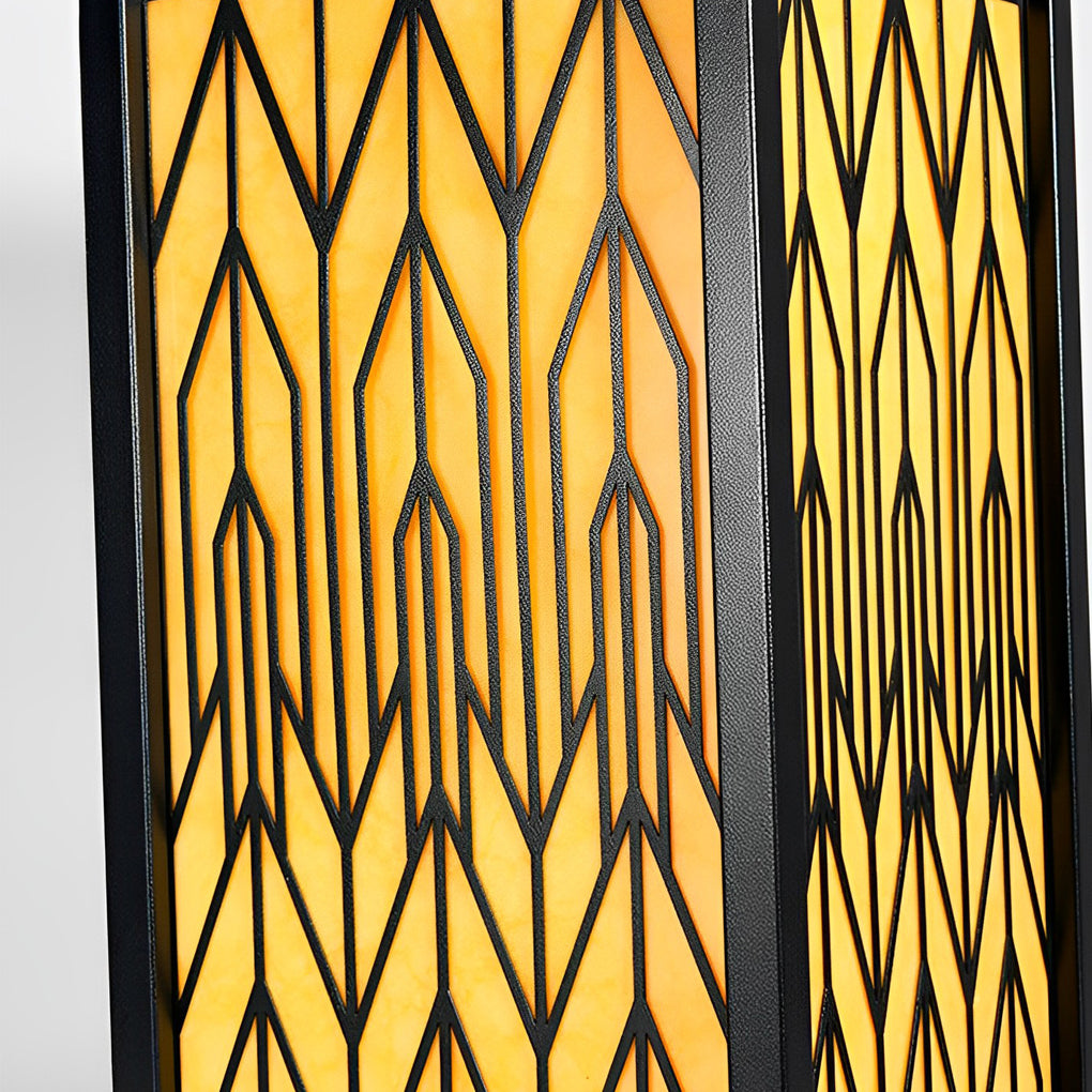 Vintage Waterproof LED Lawn Light Patterned Lampshade, Outdoor Landscape Bollard Lights