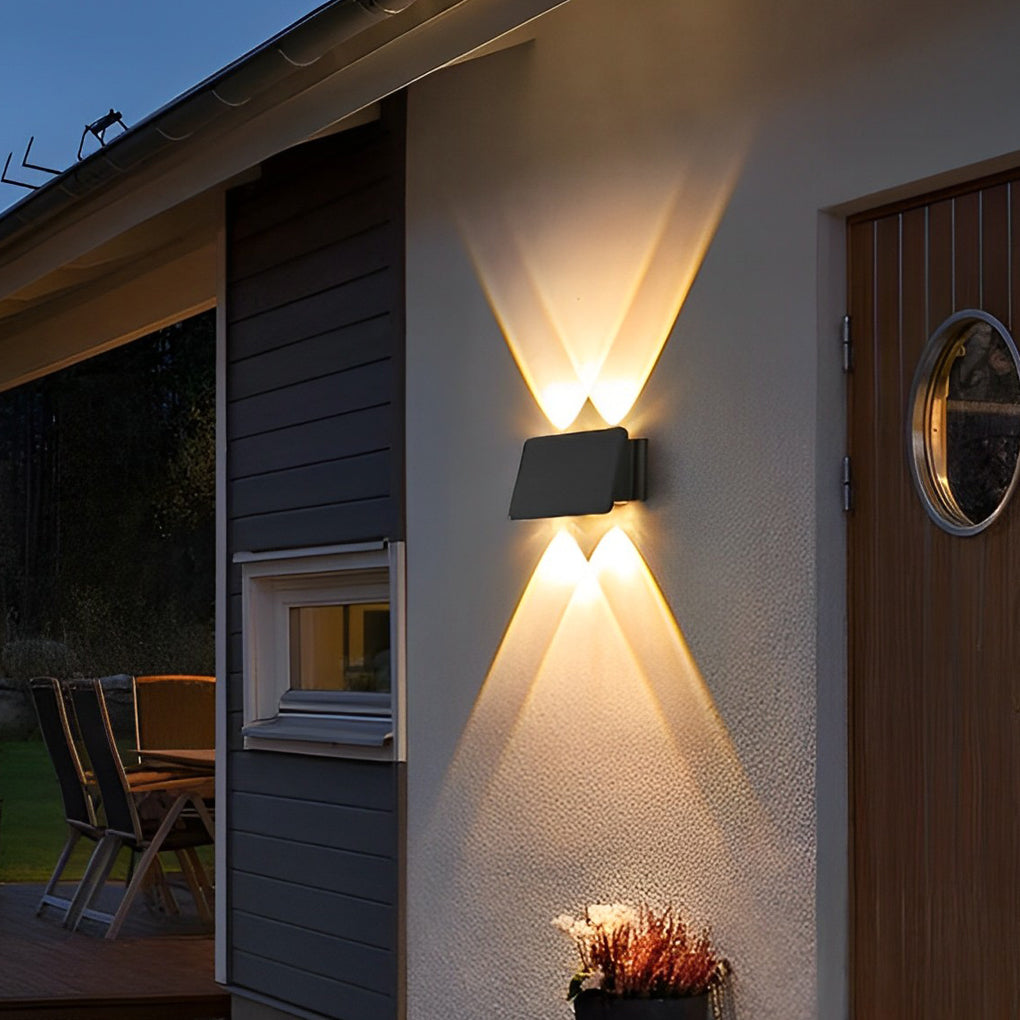 Waterproof LED Up and Down Lights Solar Wall Lamp Wall Washer