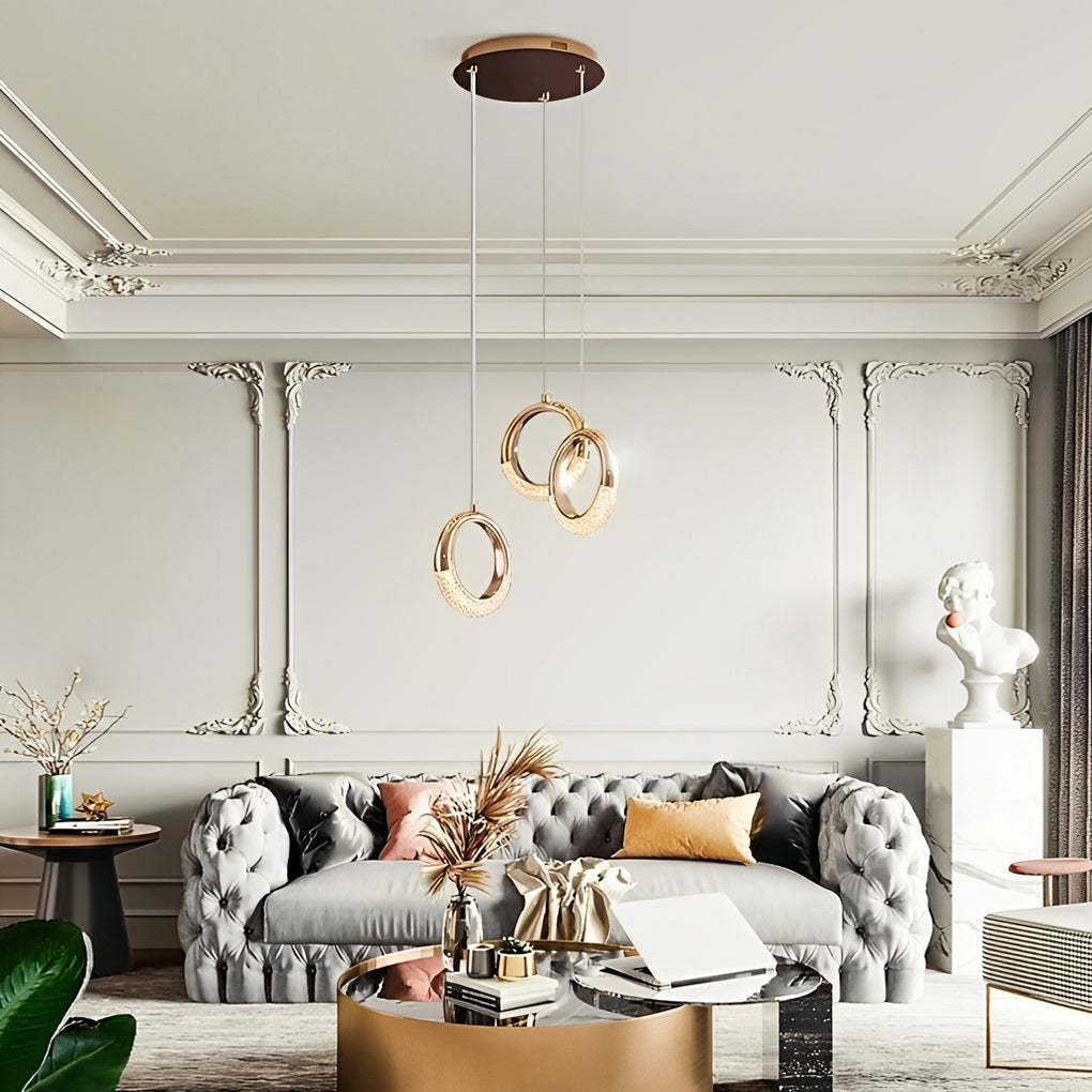 8'' LED 3-Light 1-Light Circle Design Pendant Light Nordic Style Island Lights-dazuma