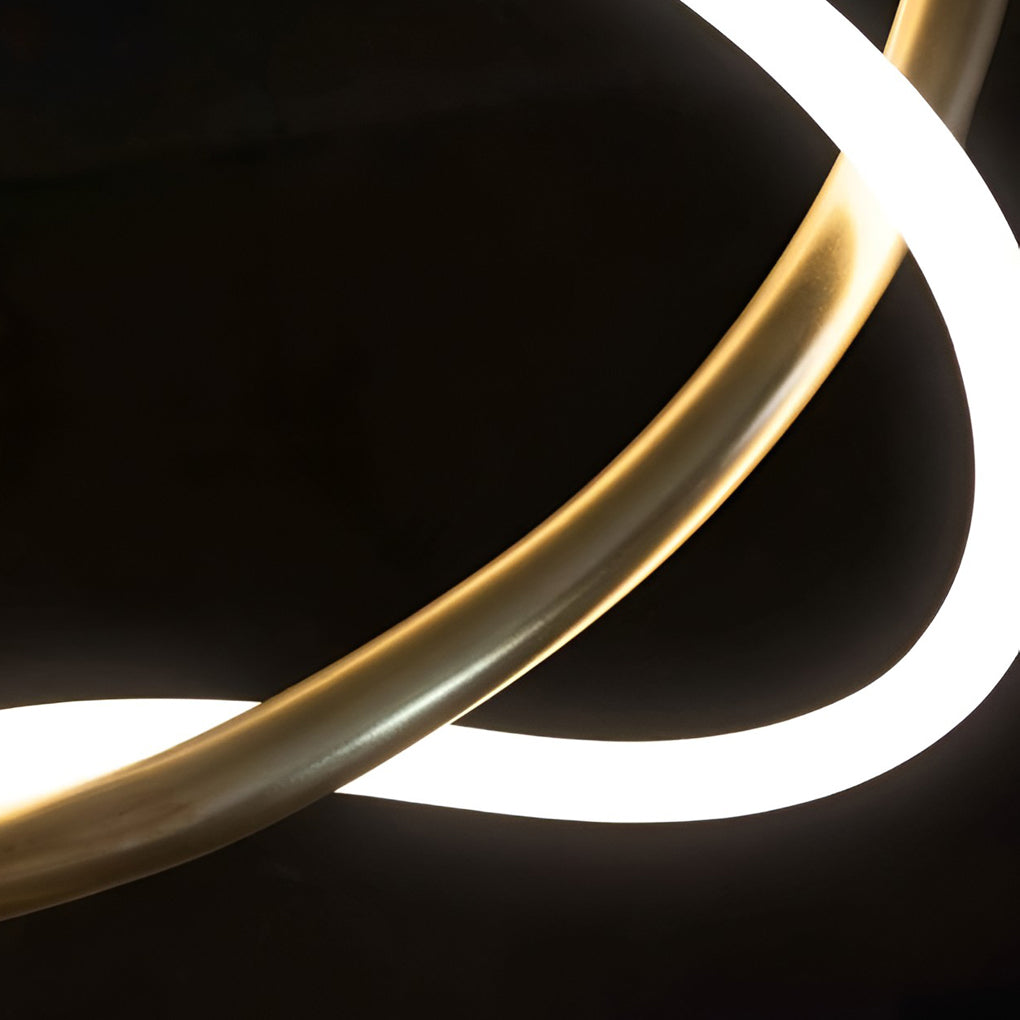 Creative LED Strip Electroplated Metal Modern Chandeliers Ceiling Lights