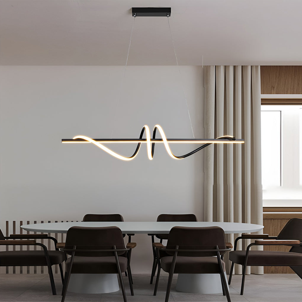 Creative Strip LED Stepless Dimming Nordic Kitchen Pendant Lighting