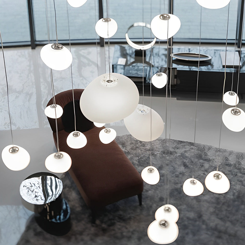 Creative Glass Round Ball LED White Modern Pendant Light Hanging Lamp