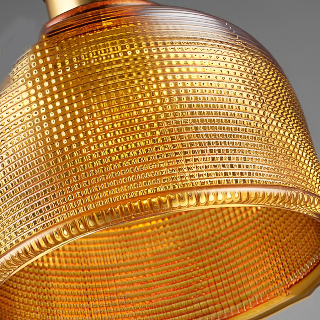 Glass Bowl Shape Electroplated Metal Nordic Creative Pendant Lights