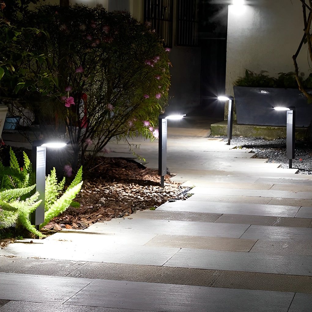 Eco-Friendly Smart LED Outdoor Lawn Lamp Solar Path Lighting with Auto On/Off