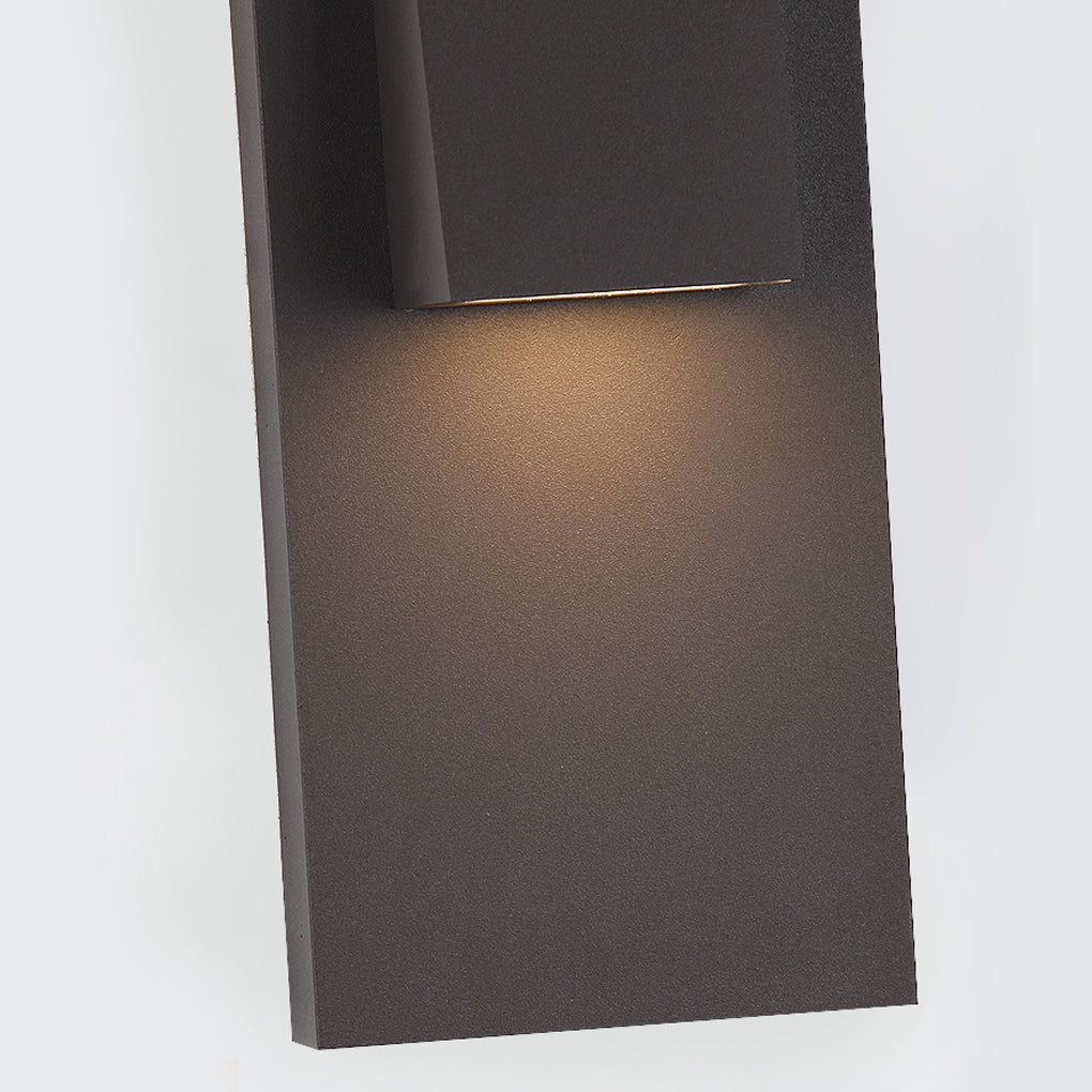 Rectangle Waterproof LED Black Modern Outdoor Wall Lamp Wall Light Fixture
