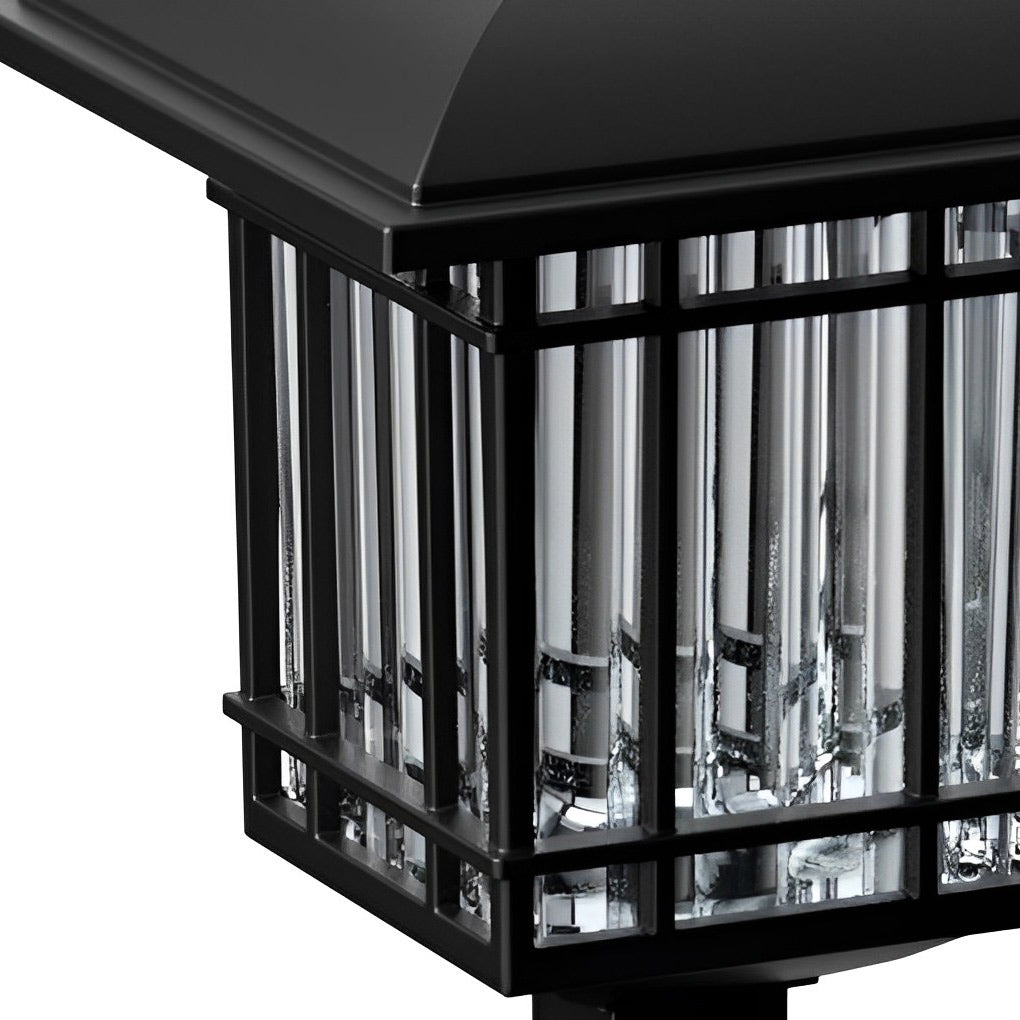 Vintage-Modern Solar Square Lawn Lights Waterproof, Durable Outdoor Lighting