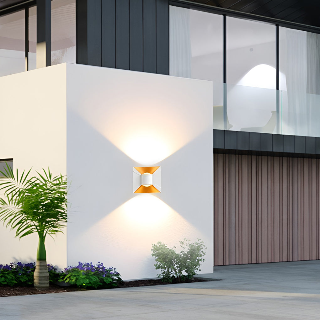 Square Up and Down Lights 6W LED Waterproof Modern Outdoor Sconces