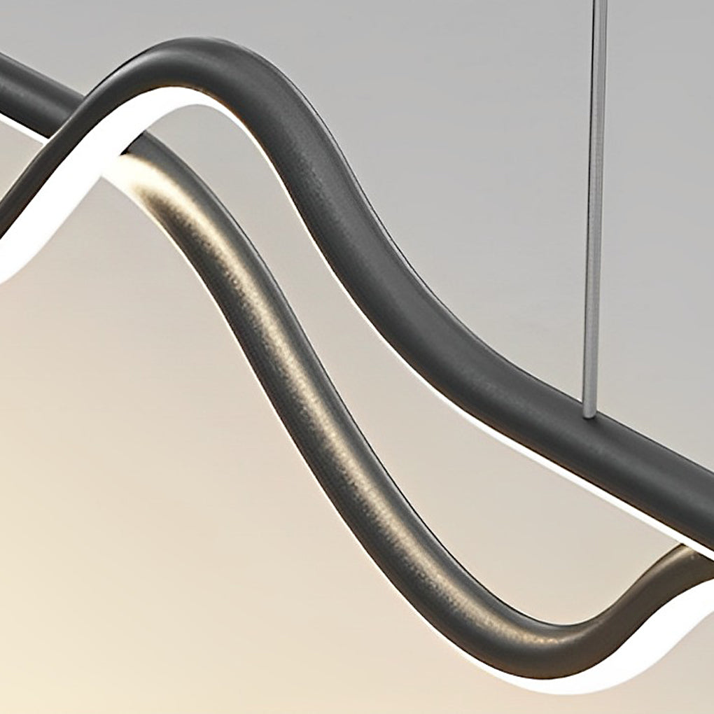Creative Minimalist Long Strip Three Step Dimming Nordic Chandelier