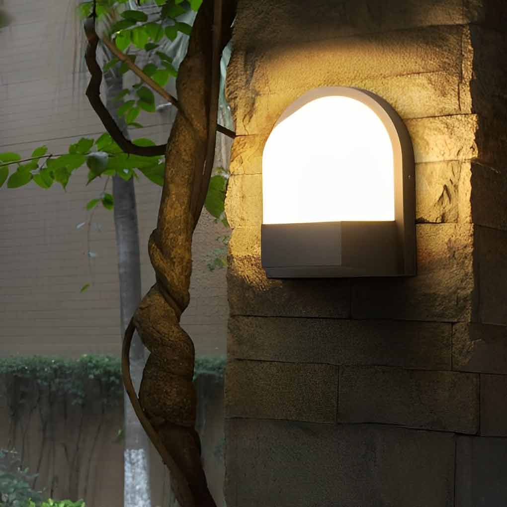Minimalist Waterproof LED Dark Gray Modern Outdoor Wall Lamp Exterior Lights - Dazuma