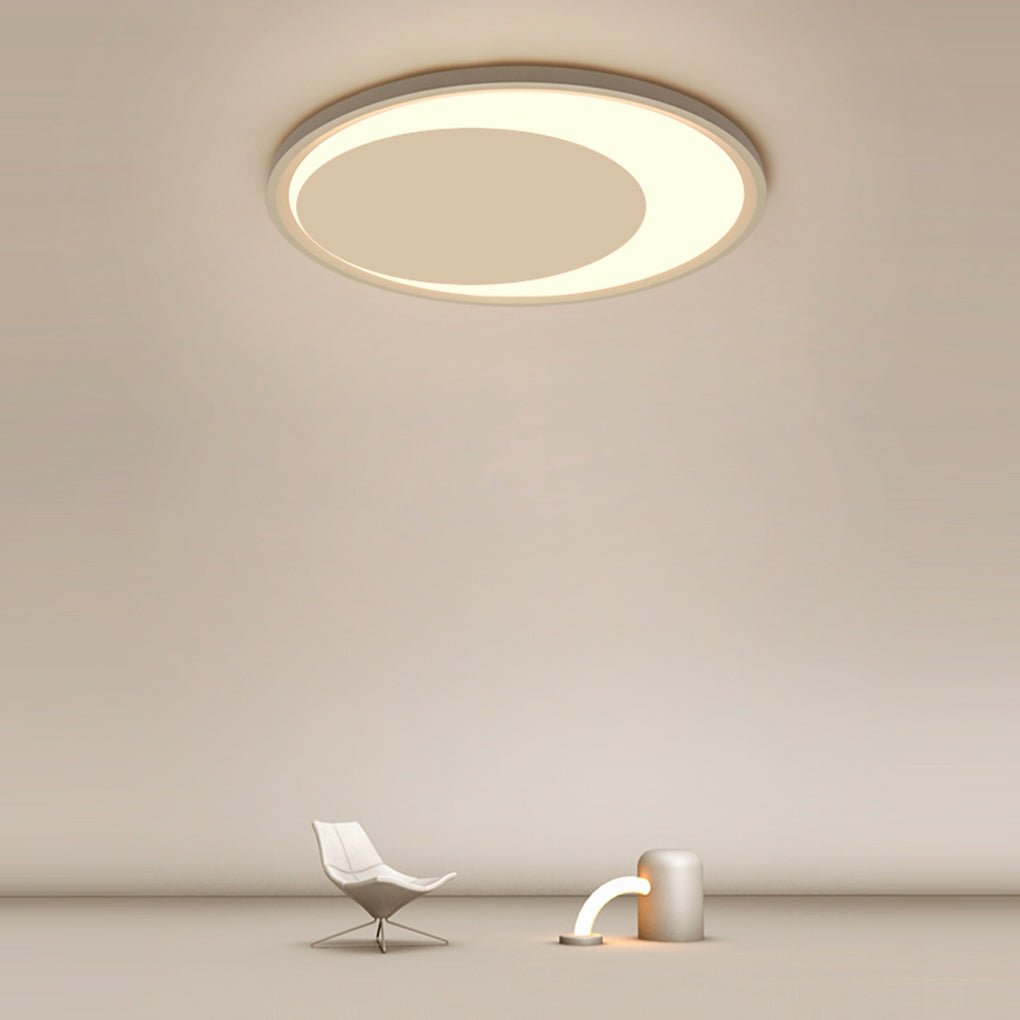 12'' 16'' Round White Modern Flush Mount Light LED Ceiling Lights - Dazuma
