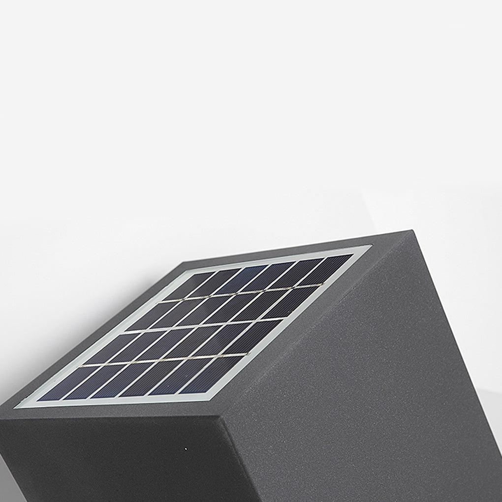 Half-Cut Rectangular Fixture Modern Outdoor Path Light in Gray, LED 4.5W, IP54 Waterproof