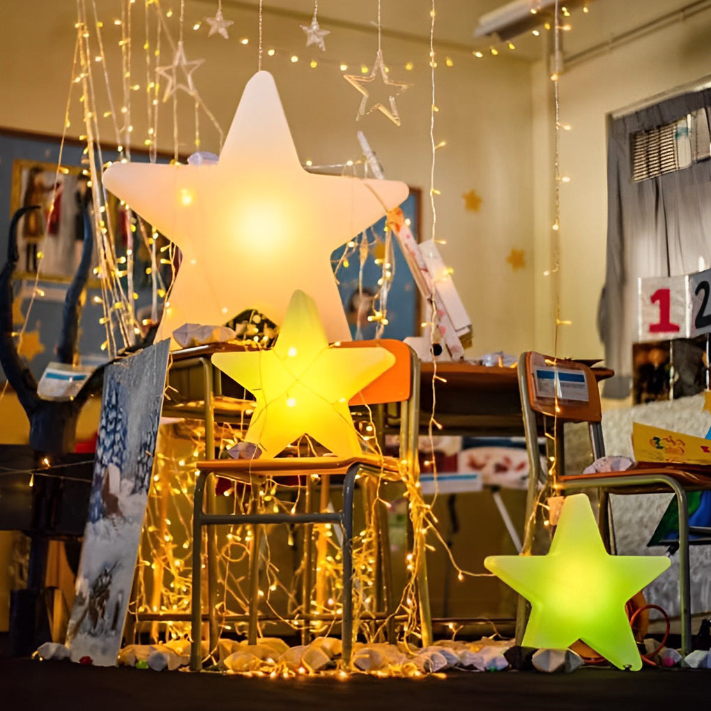 Colorful LED Stars USB Rechargeable 12V Modern Christmas Ornament Lights