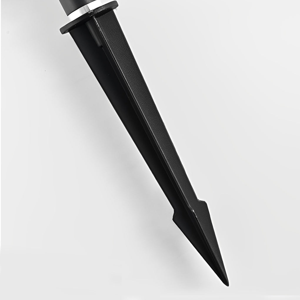 Modern Circular Black Solar LED Lawn Light