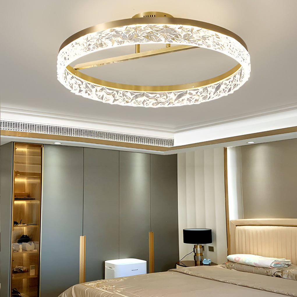 Minimalist Round LED 60W Gold Modern Ceiling Lamp Flush Mount Lighting