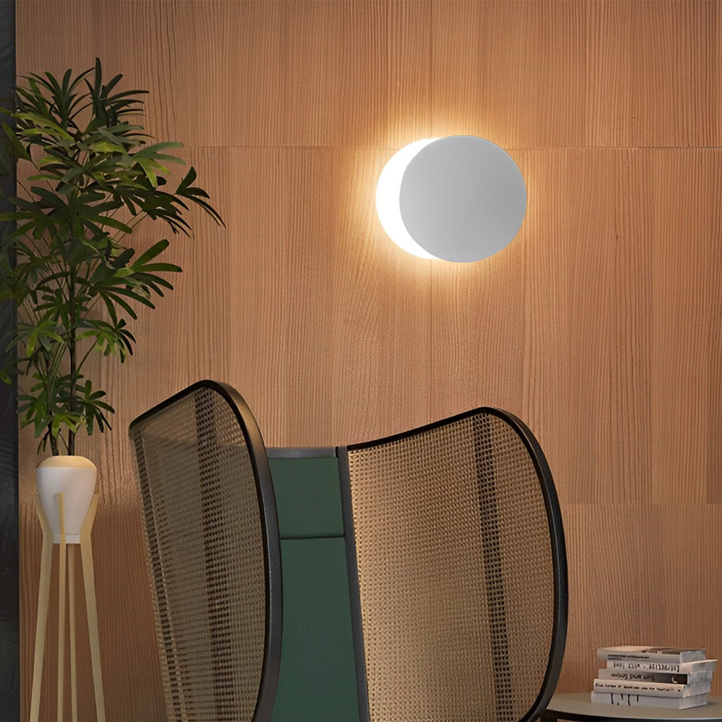 [Open-Box]360° Rotatable Round LED Modern Wall Lamp Decorative Wall Sconce Lighting