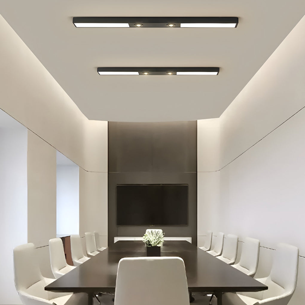 Long Linear LED Black Modern Ceiling Lights Spot Light  Flush Mount Ceiling Lighting