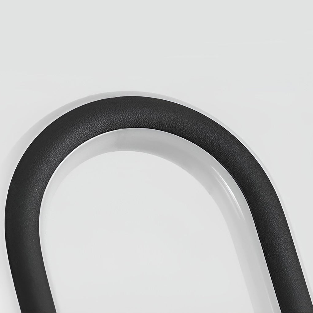 Minimalist Long Oval Ring Led Waterproof Black Modern Solar Lights Outdoor