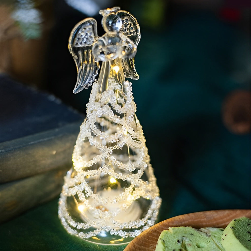 Creative Glass Angel Design LED Night Lighting Decoration Desk Lamp