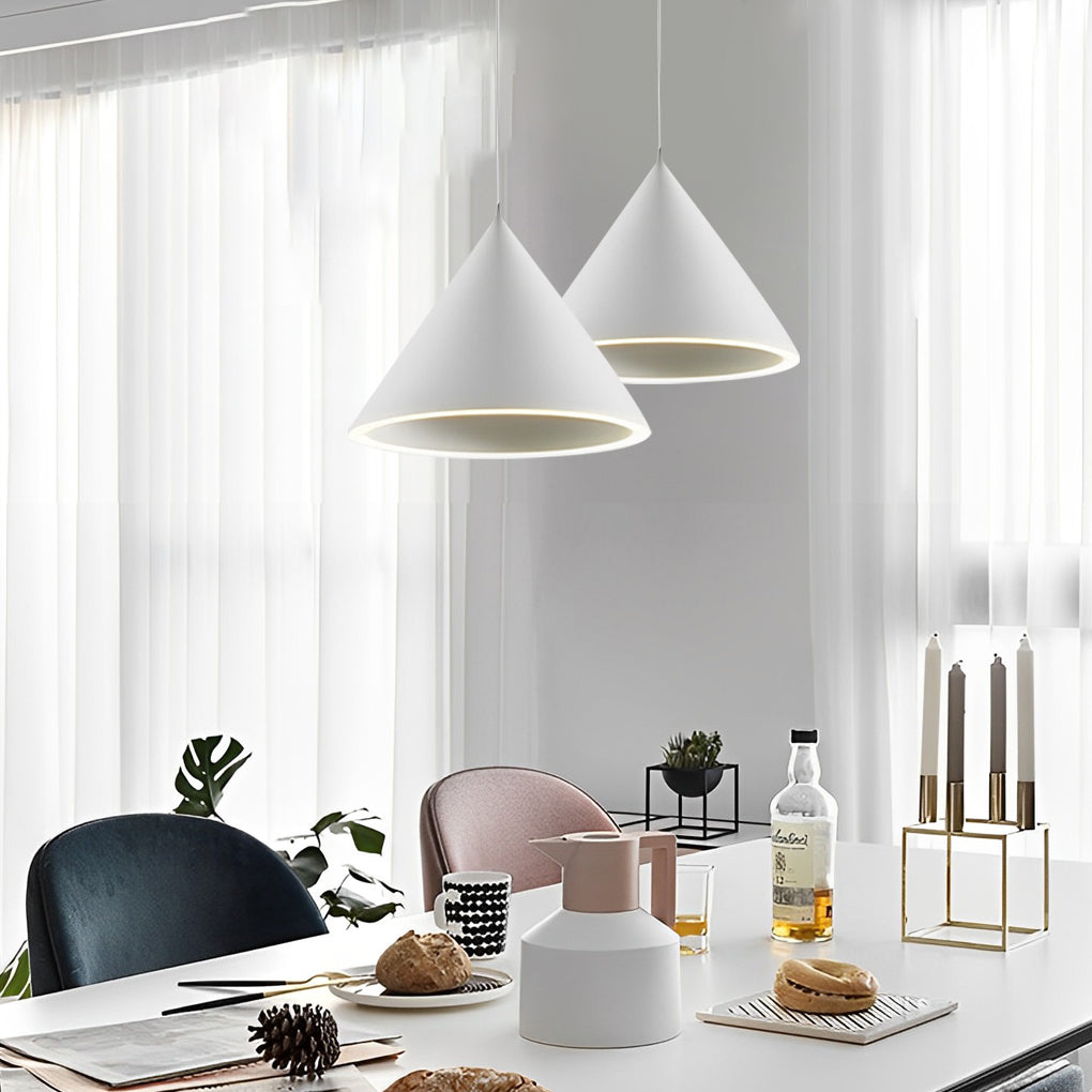 Minimalist Conical LED Macaron Color Nordic Pendant Light Kitchen ...