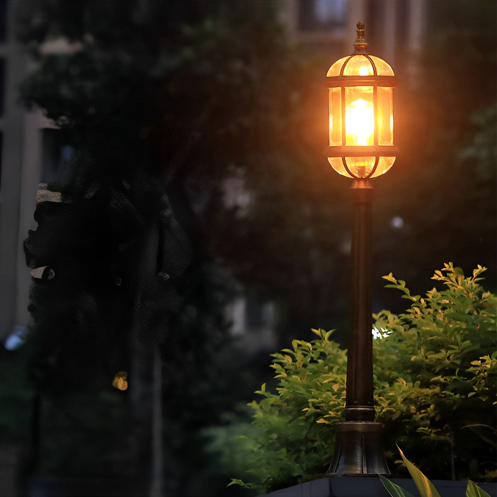Vintage Golden LED Outdoor Pathway Light Luxury European-style Lawn Lamp