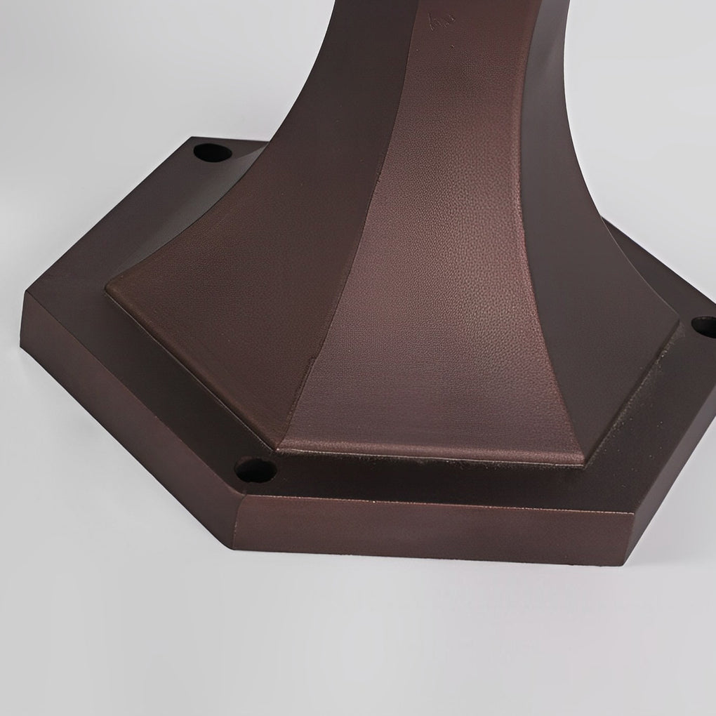 Ornate Top Vintage Solar LED Lawn Lamp in Elegant Coffee Gold Finish